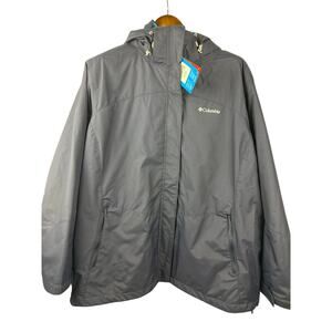 Women’s Columbia Bugaboo II Fleece Interchange Jacket Navy Blue Size 3X